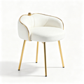 Jolie chaise de coiffeuse à pieds dorés