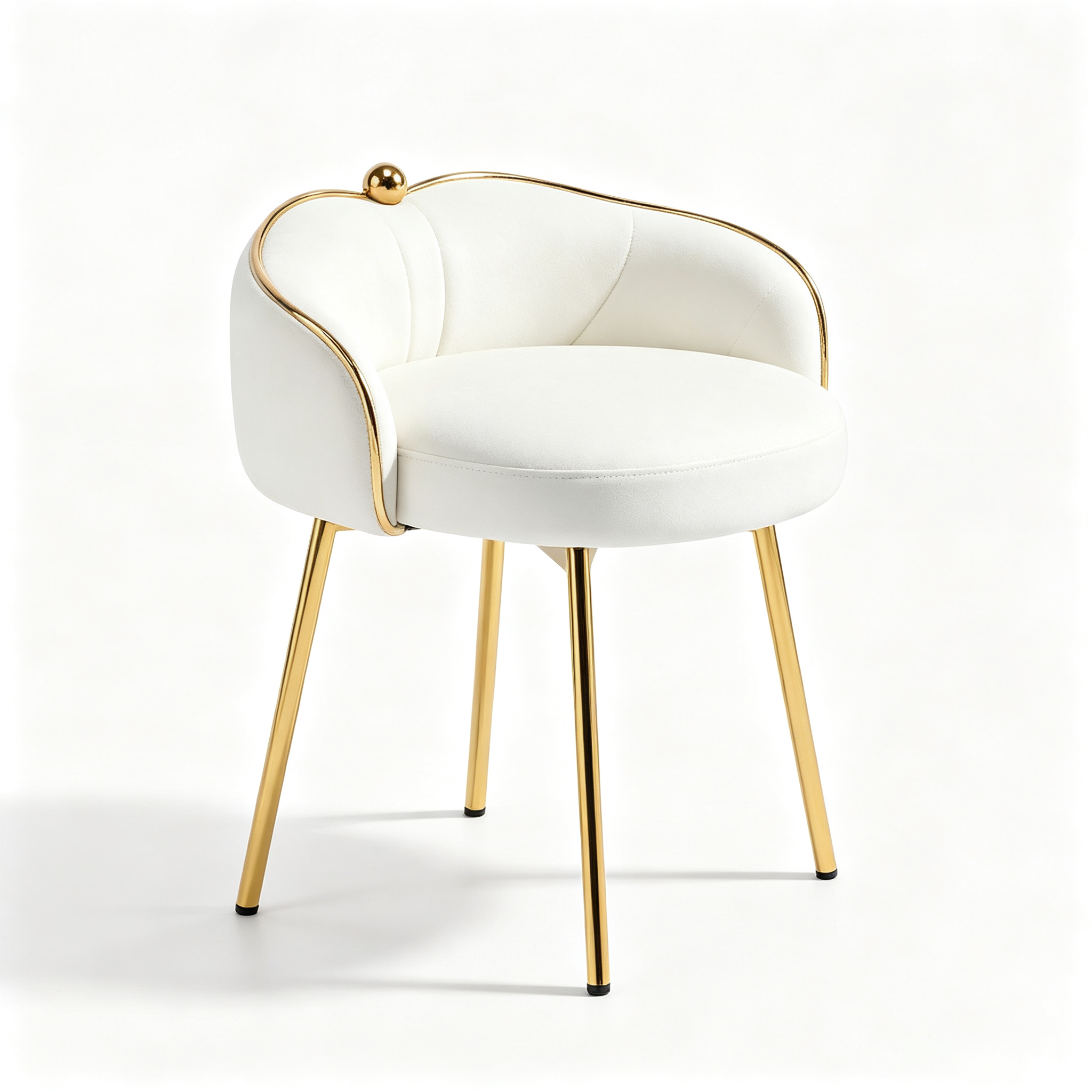 Jolie chaise de coiffeuse à pieds dorés