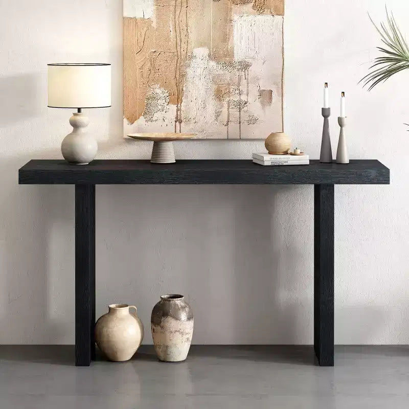 Whisen Uniquely Designed Console Table with Unique Vertical Stripe Design for Entryway, Hallway, Living Room, Foyer, Corridor