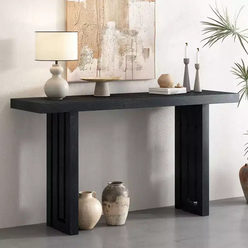 Console de Table au Design Unique avec Rayures Verticales Uniques pour Entrée, Couloir, Salon, Foyer, Corridor