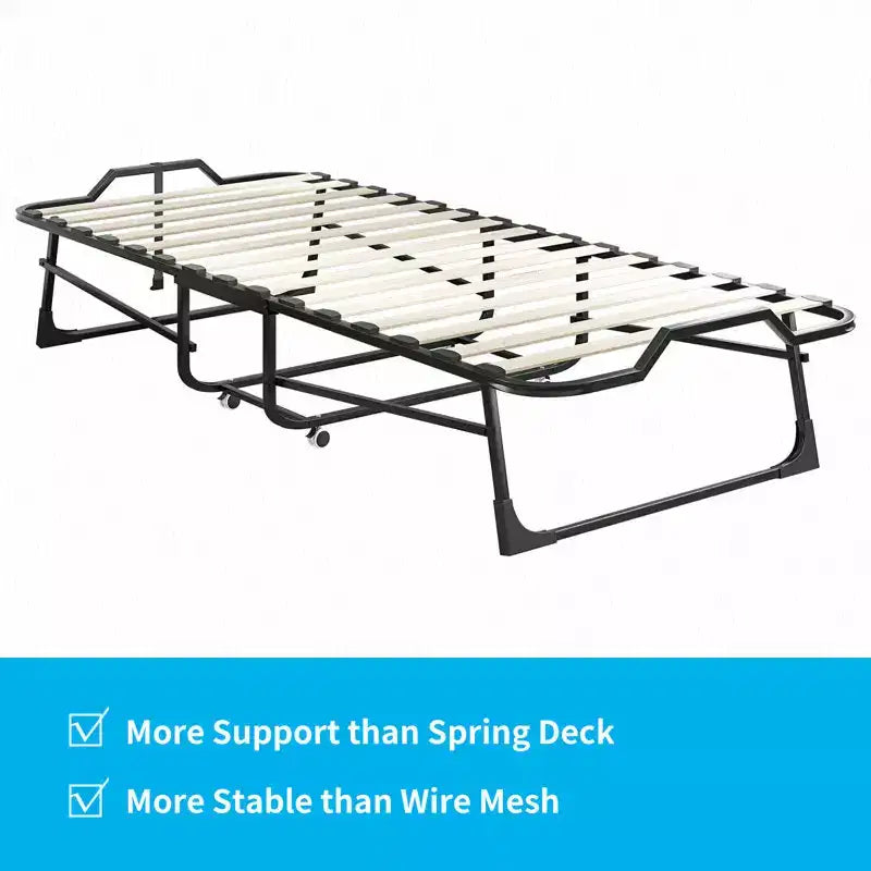 Lit pliant moderne une place avec matelas inclus