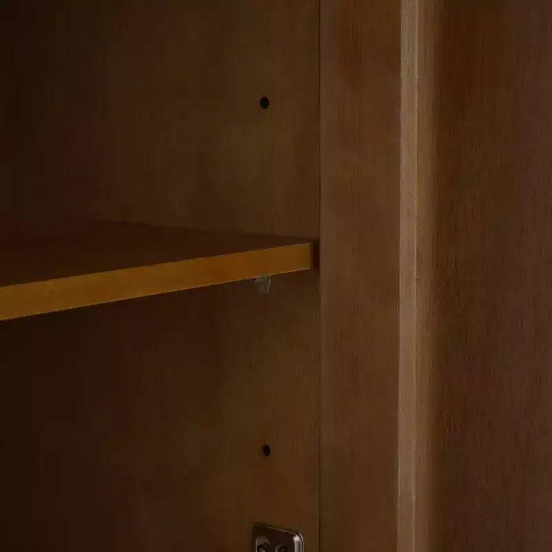 Buffet de rangement contemporain en métal avec deux étagères réglables