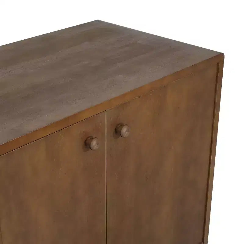 Buffet de rangement contemporain en métal avec deux étagères réglables