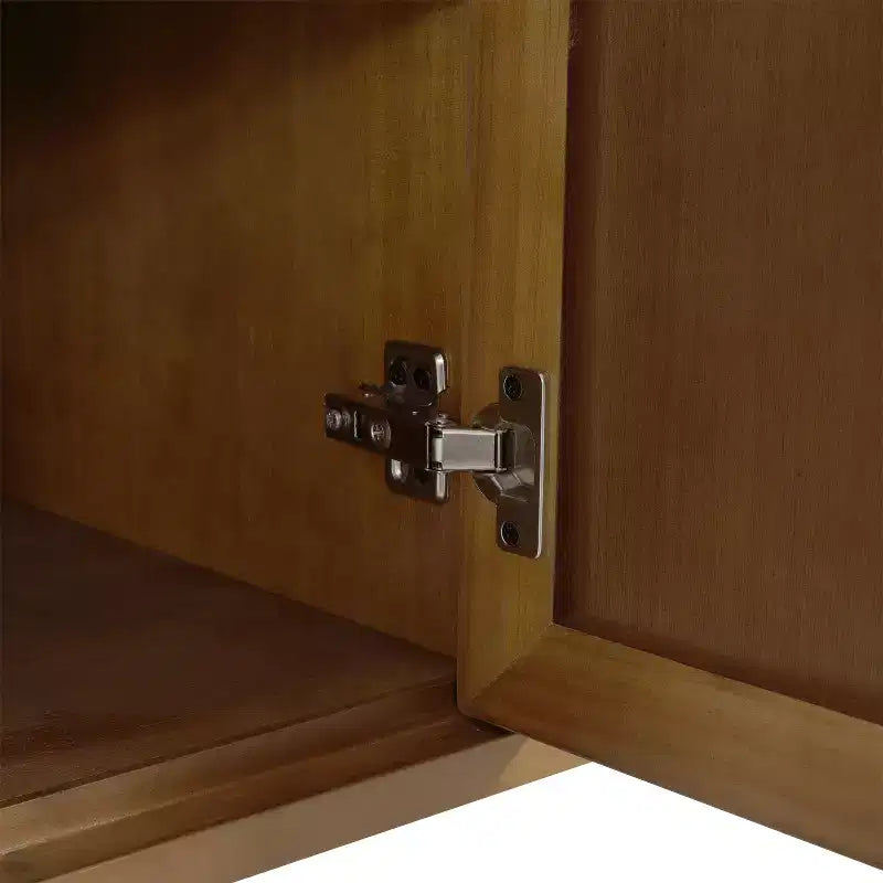 Buffet de rangement contemporain en métal avec deux étagères réglables