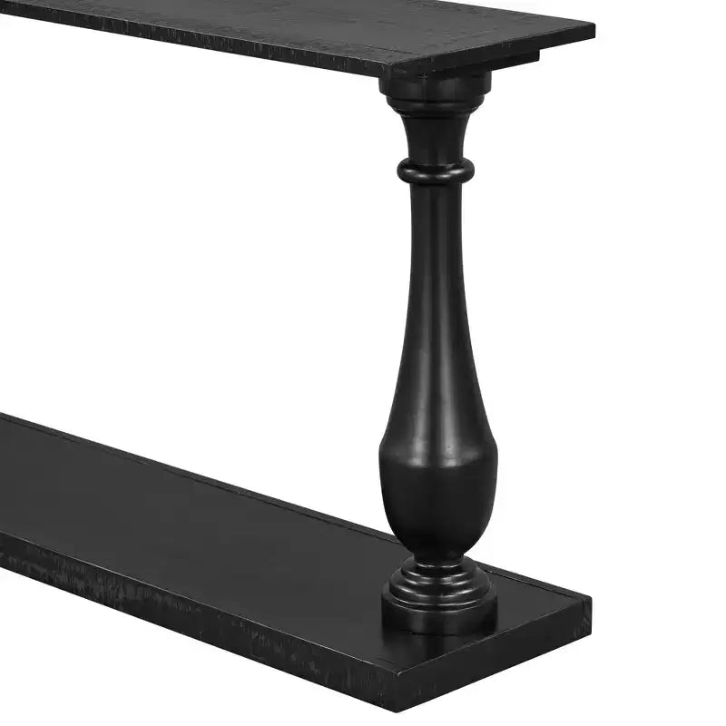 Console vintage, Table d'entrée de canapé en placage de pin avec un élégant design de pieds en vase