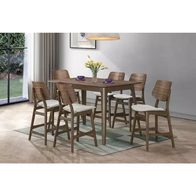 New Classic Furniture,Table de comptoir de salle à manger en bois en noyer