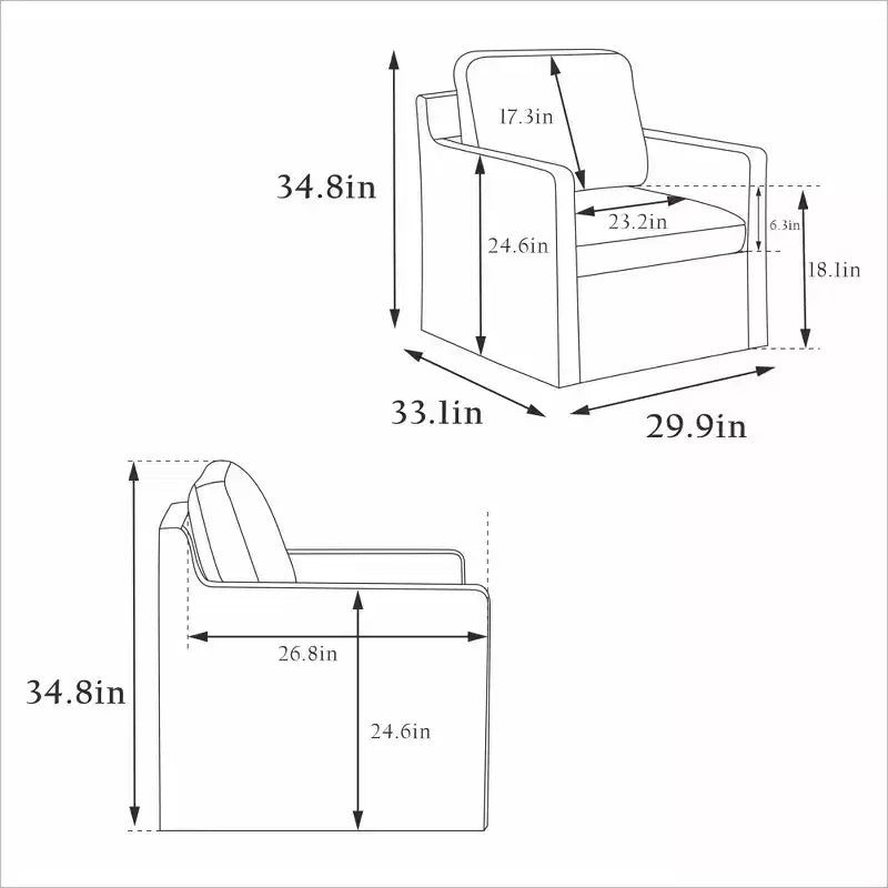 Fauteuil pivotant à 360 degrés
