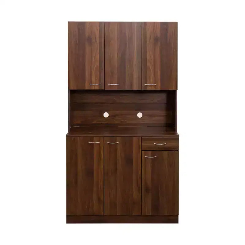 Armoire haute de rangement à 6 portes de 180 cm, Buffet de cuisine
