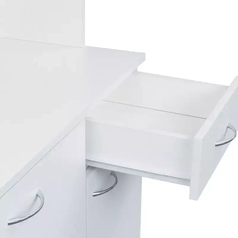 Armoire haute de rangement à 6 portes de 180 cm, Buffet de cuisine