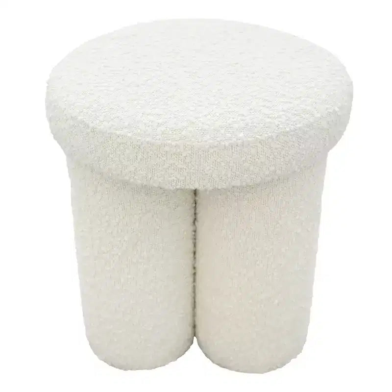 Pouffe ottoman champignon en tissu bouclette de 15,9 po de haut