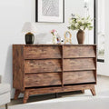 COZONY 47 Wide 6-Drawer Dresser, Freestanding Horizontal Storage Chest for Living Room, Bedroom &amp; Entryway