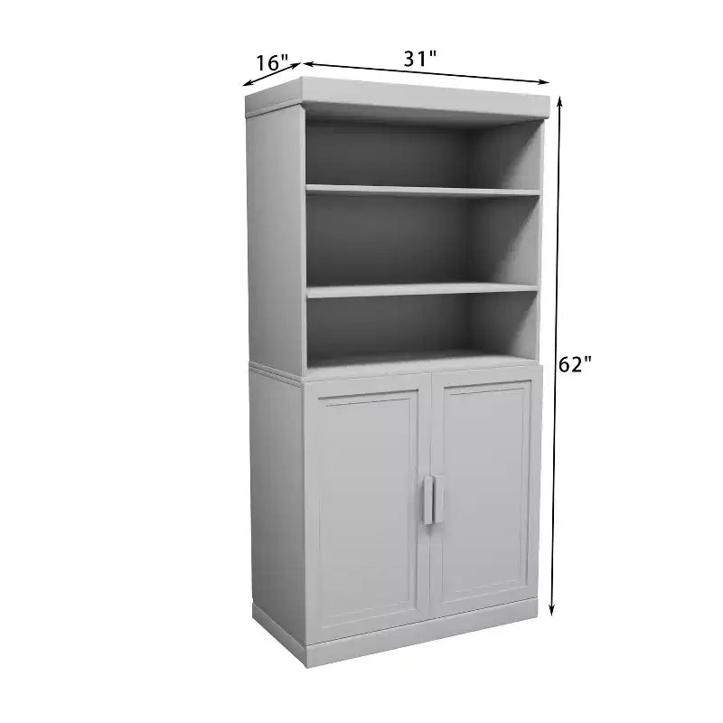 62 armoire de salle de bain combinée en bois noir de hauteur avec étagères réglables et 2 portes, rangement ouvert pour salle de bain, salon, buanderie