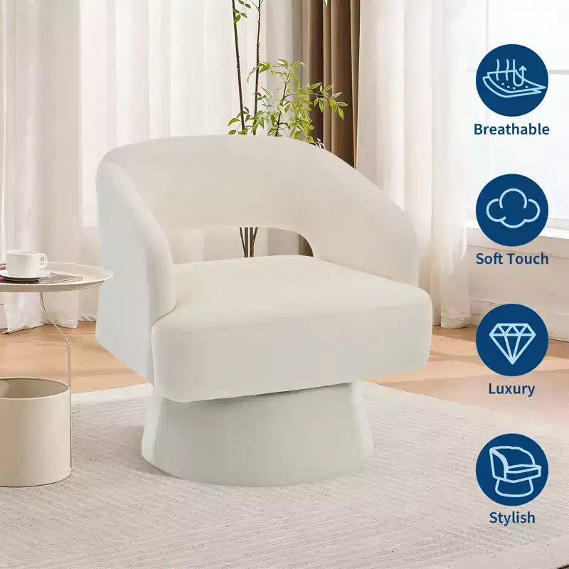 Fauteuil crapaud pivotant à 360°