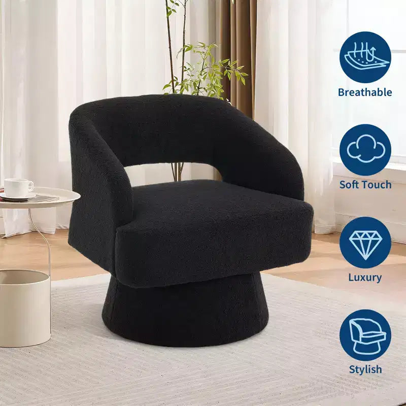 Fauteuil crapaud pivotant à 360°