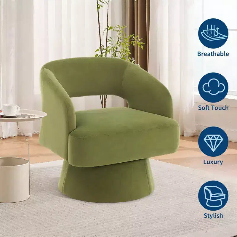 Fauteuil crapaud pivotant à 360°