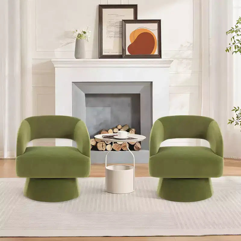 Fauteuil crapaud pivotant à 360°