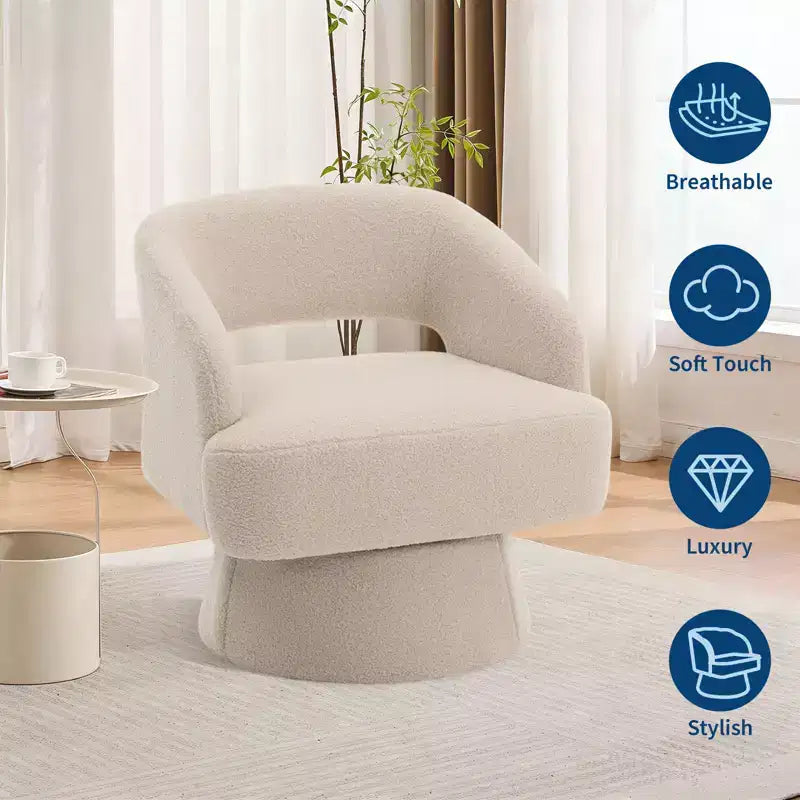 Fauteuil crapaud pivotant à 360°