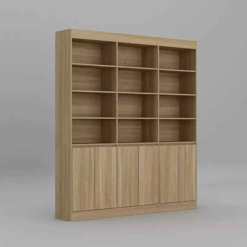 Armoire de cuisine grande capacité 70,9 po, 12 étagères ouvertes et 6 portes de rangement, meuble de rangement couleur chêne pour cuisine et salle à manger