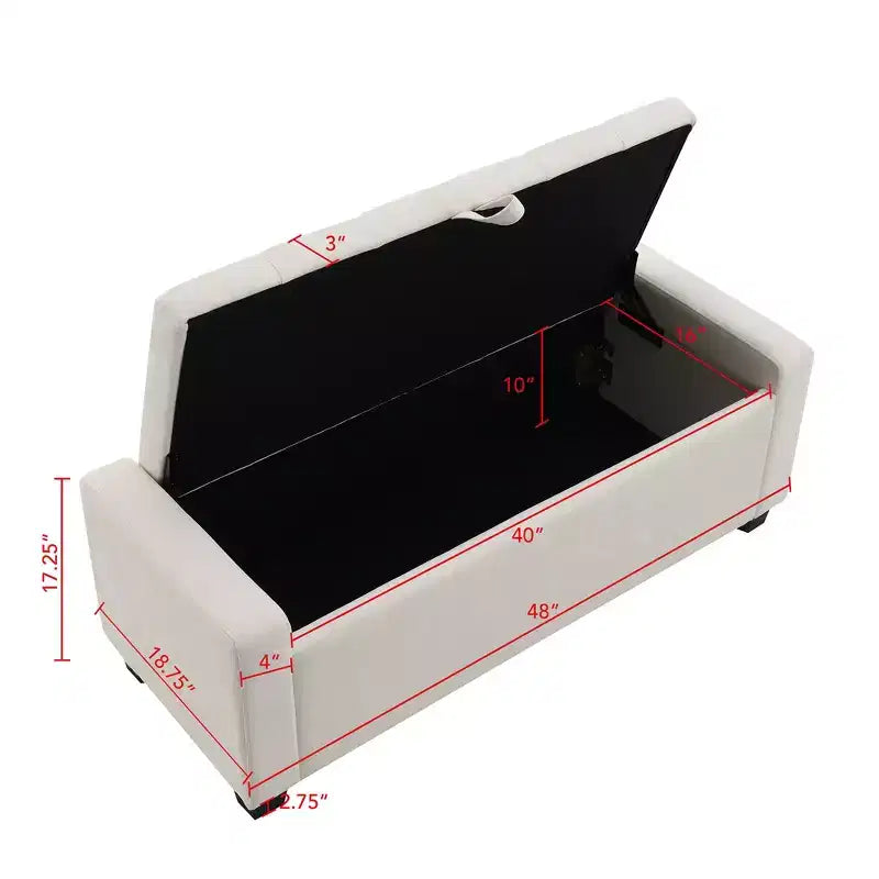 48 Pouf de rangement tapissé