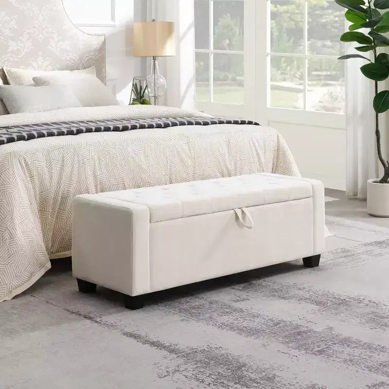 GDFStudio Norwyn 48 Upholstered Storage Ottoman