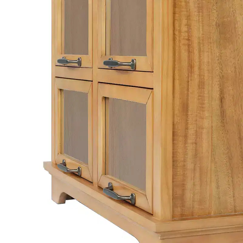 Meuble de rangement en bois style ferme moderne avec 8 portes vitrées