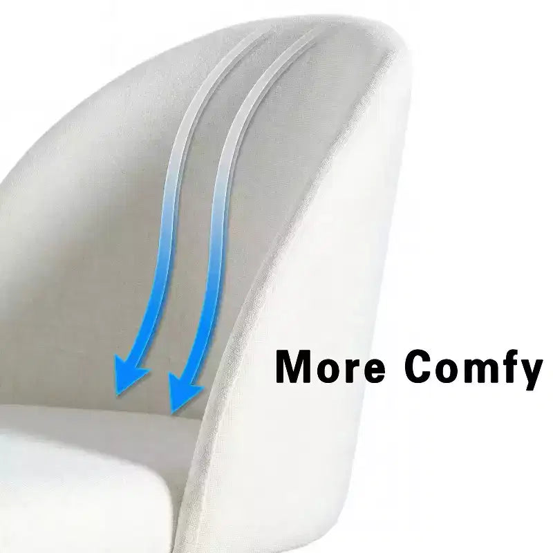 Chaise d'appoint rembourrée blanche de 76 cm de haut