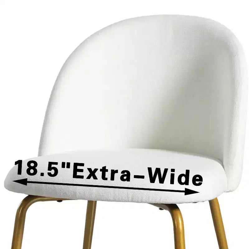 Chaise d'appoint rembourrée blanche de 76 cm de haut