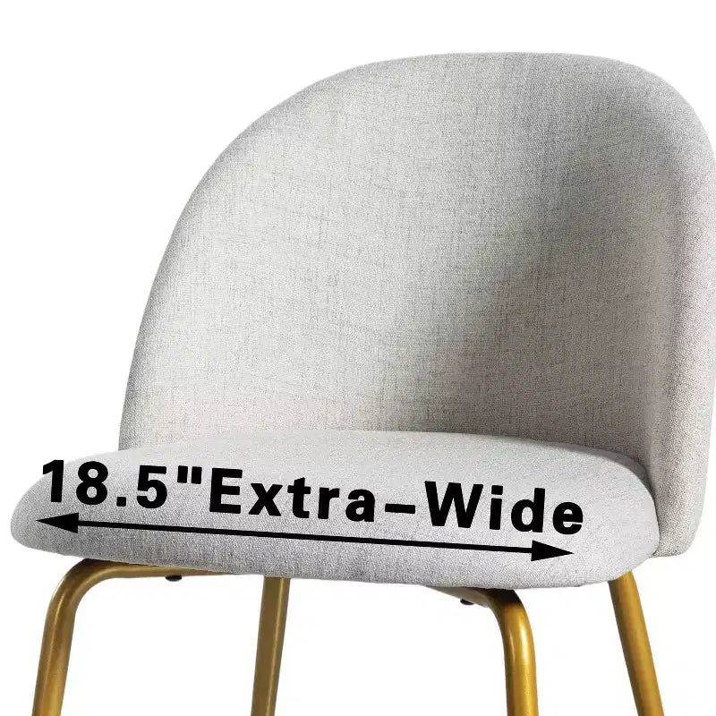 Chaise d'appoint rembourrée blanche de 76 cm de haut