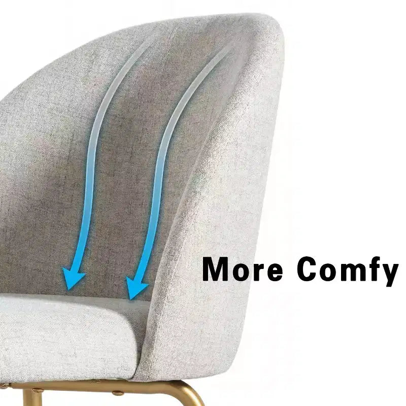 Chaise d'appoint rembourrée blanche de 76 cm de haut