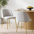 Chaise d'appoint rembourrée blanche de 76 cm de haut