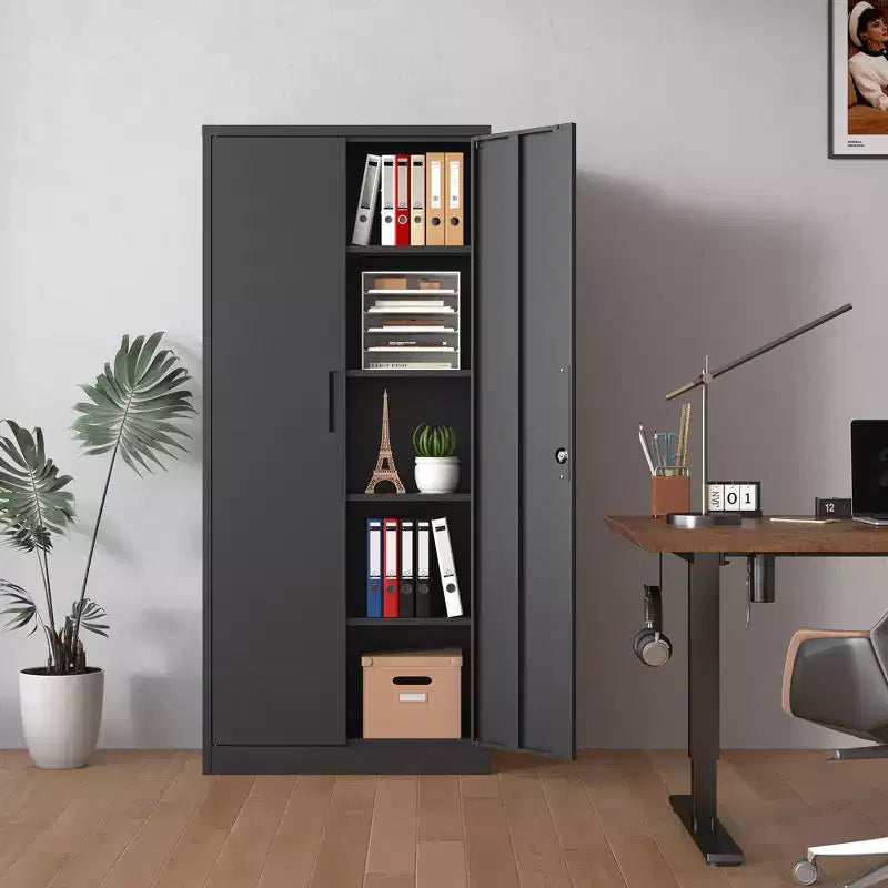 Armoire de rangement de garage en métal 72H, armoire de rangement en acier verrouillable pour outils, armoires hautes pour systèmes de rangement de garage, armoire à dossiers verrouillable