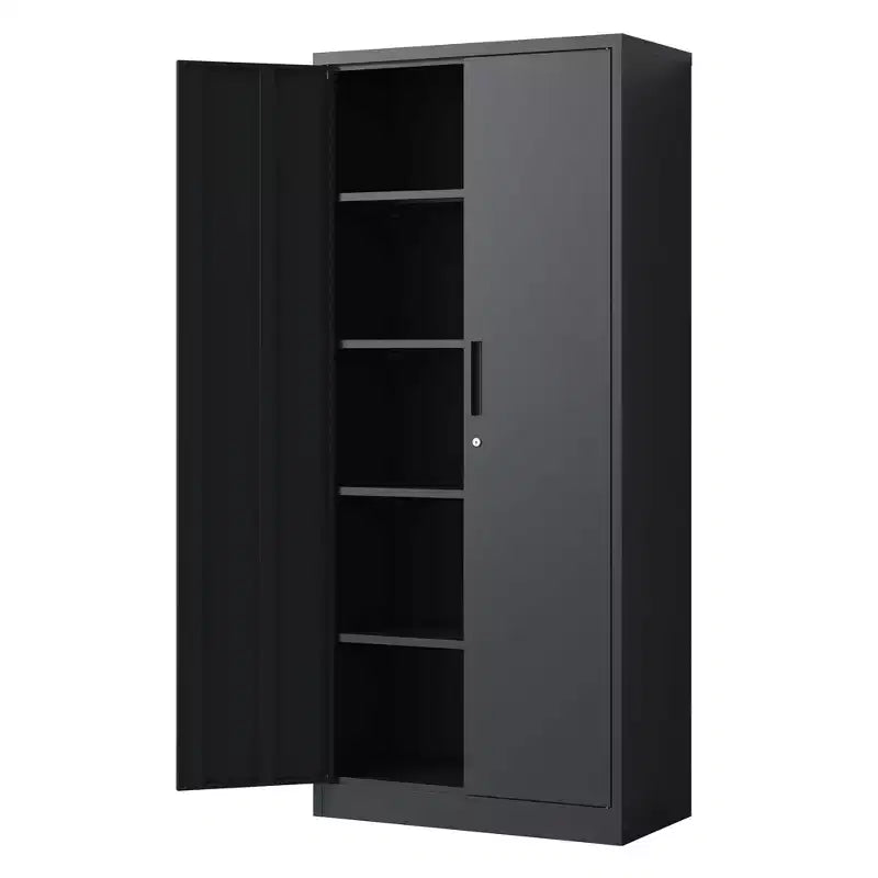 Armoire de rangement de garage en métal 72H, armoire de rangement en acier verrouillable pour outils, armoires hautes pour systèmes de rangement de garage, armoire à dossiers verrouillable