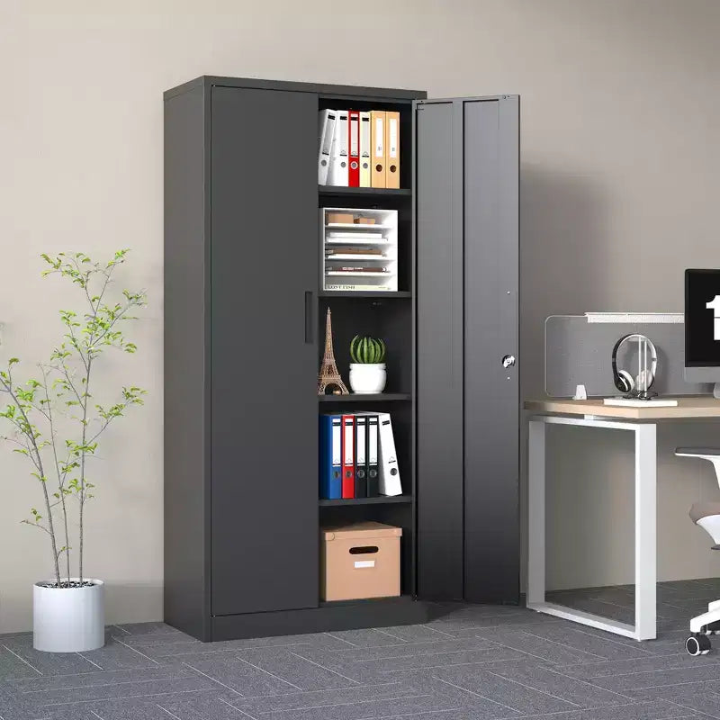 72H Metal Garage Storage Cabinet, Tool Steel Locking Cabinet, Tall Cabinets for Garage Storage Systems Lockable File Cabinet